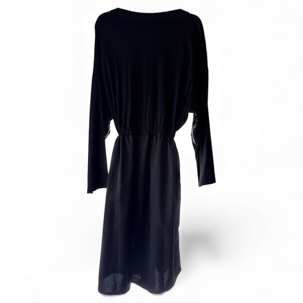 NY77 Design NWT Black Drawstring Midi Dress Size … - image 2